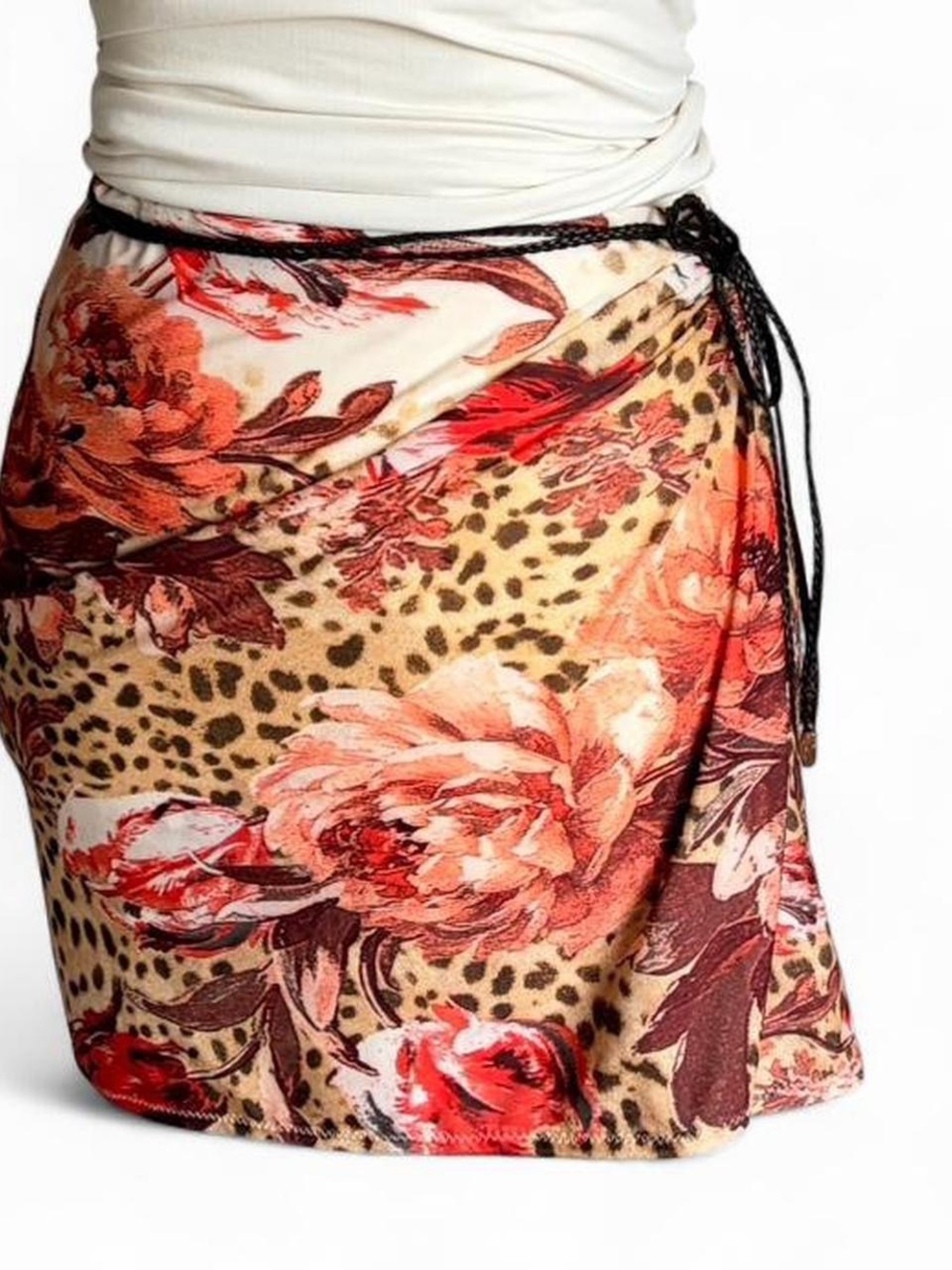 Roberto Cavalli wrap mini skirt